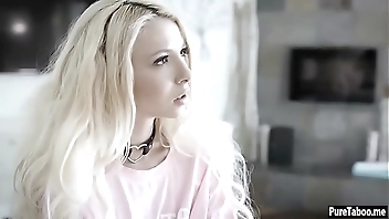 Blonde petite teen fucked by her stepdads huge dick