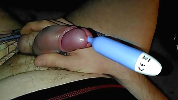 hands free cum with vibrator sounding