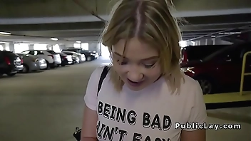 American big ass blonde bangs outdoor