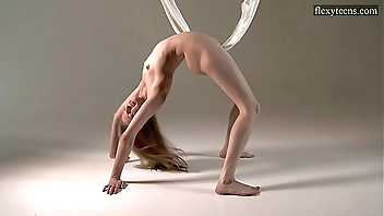 Brunette Sofia sexy gymnast