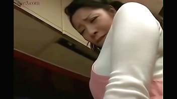 Japanese Step Mom and Son in Kitchen Fun