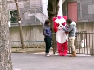 Get fucked by nippon mascot girl with double dicks