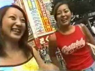Jizz-Guzzling Jap Girls Gettin' Horny on the Streets