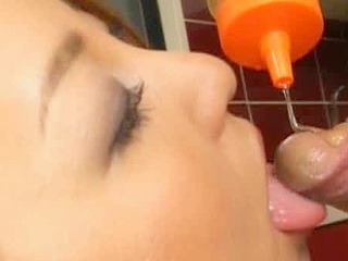 Runa Mikami's horny fantasy - Nippon babe fucks honey-covered cock
